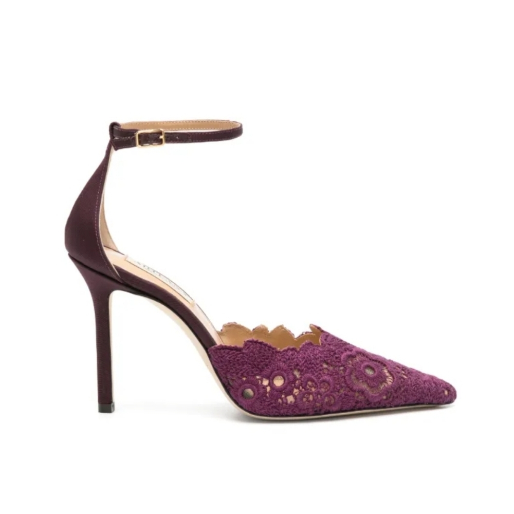 Arteana Elegant Purple Lace Women's Heels Size 39 (9)
